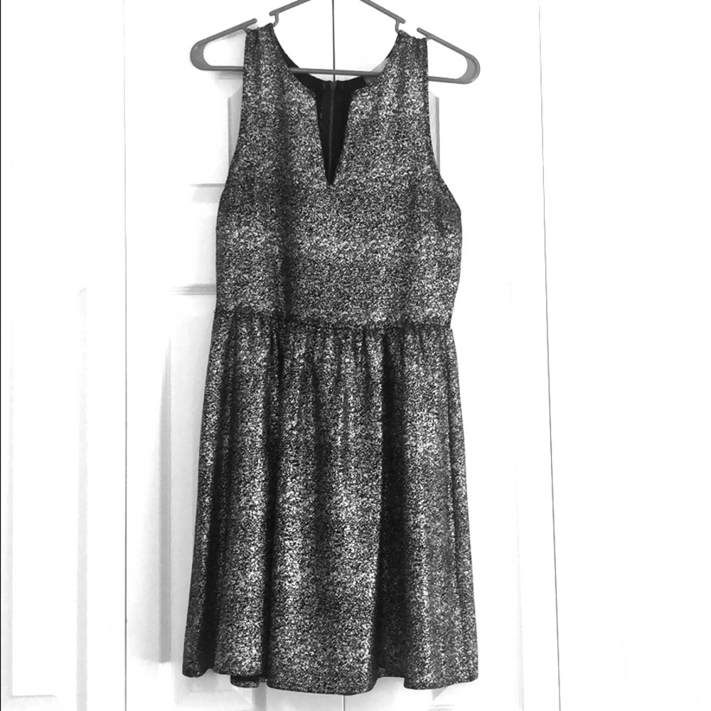 Silver and black dress